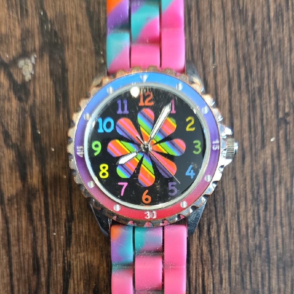 Accutime Colorful Rainbow Watch